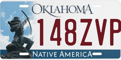 OK license plate 148ZVP