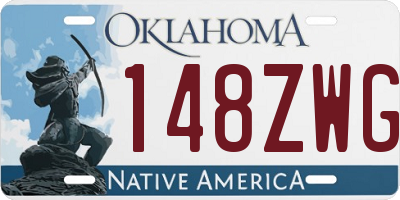 OK license plate 148ZWG