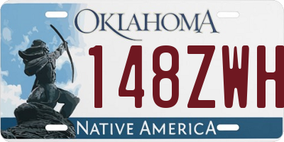 OK license plate 148ZWH
