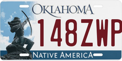 OK license plate 148ZWP