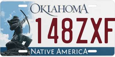 OK license plate 148ZXF