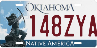 OK license plate 148ZYA
