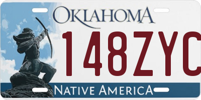 OK license plate 148ZYC
