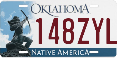 OK license plate 148ZYL