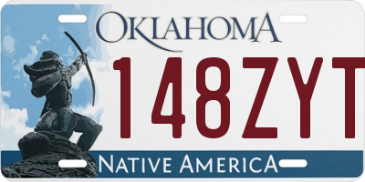 OK license plate 148ZYT