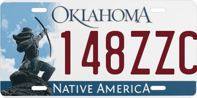 OK license plate 148ZZC