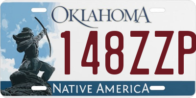 OK license plate 148ZZP