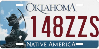 OK license plate 148ZZS