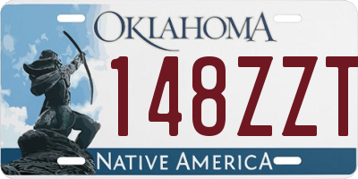 OK license plate 148ZZT