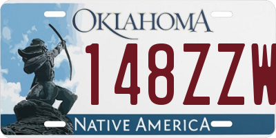 OK license plate 148ZZW