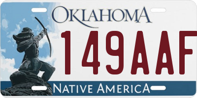 OK license plate 149AAF
