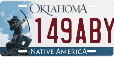 OK license plate 149ABY