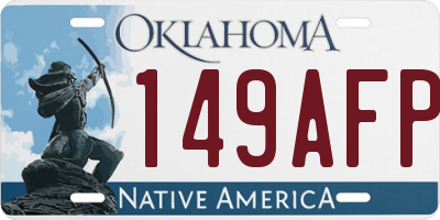 OK license plate 149AFP