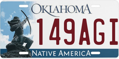 OK license plate 149AGI