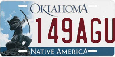 OK license plate 149AGU