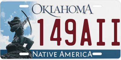OK license plate 149AII