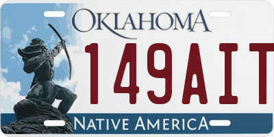 OK license plate 149AIT