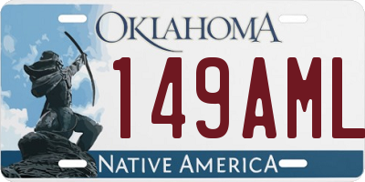 OK license plate 149AML
