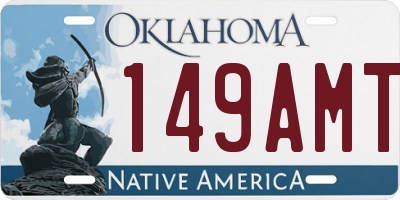 OK license plate 149AMT
