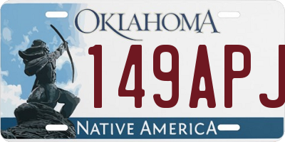 OK license plate 149APJ