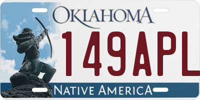 OK license plate 149APL