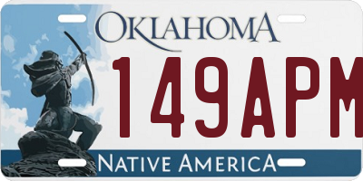 OK license plate 149APM