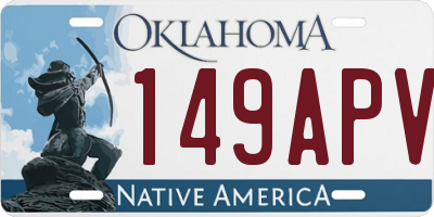 OK license plate 149APV