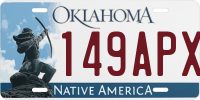 OK license plate 149APX