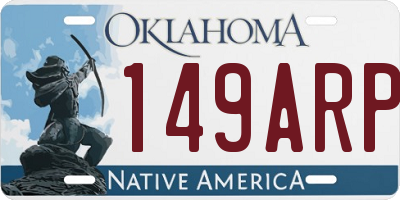 OK license plate 149ARP