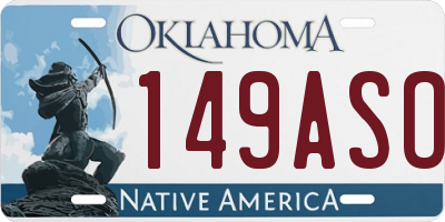 OK license plate 149ASO