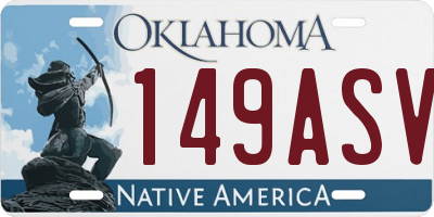 OK license plate 149ASV