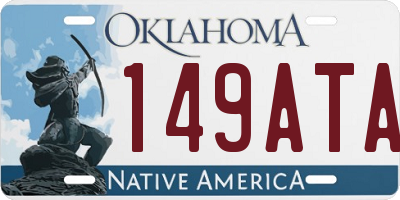 OK license plate 149ATA