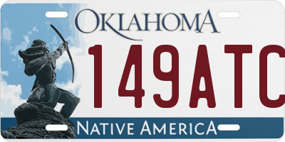 OK license plate 149ATC
