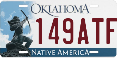OK license plate 149ATF