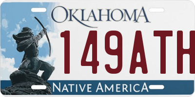 OK license plate 149ATH