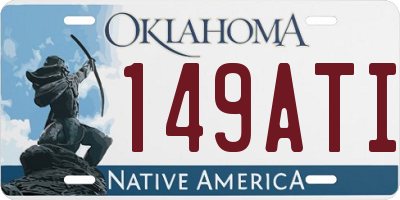 OK license plate 149ATI