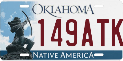 OK license plate 149ATK