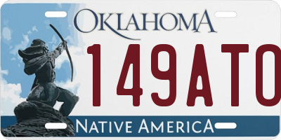 OK license plate 149ATO