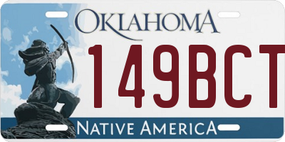 OK license plate 149BCT