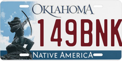 OK license plate 149BNK