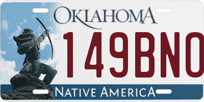 OK license plate 149BNO