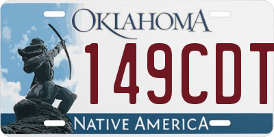 OK license plate 149CDT