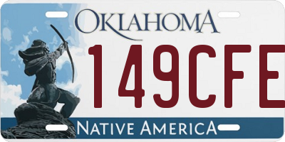 OK license plate 149CFE