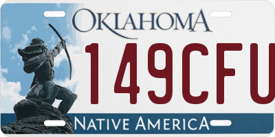 OK license plate 149CFU