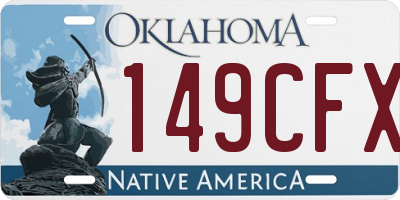OK license plate 149CFX
