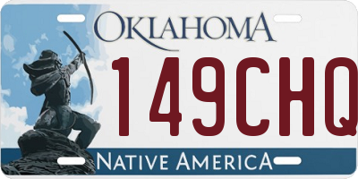 OK license plate 149CHQ
