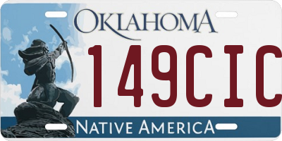OK license plate 149CIC