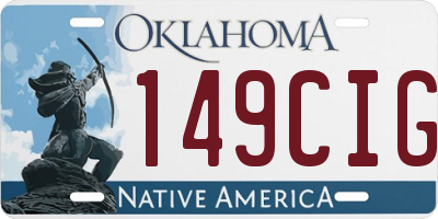 OK license plate 149CIG