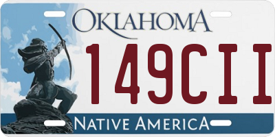 OK license plate 149CII