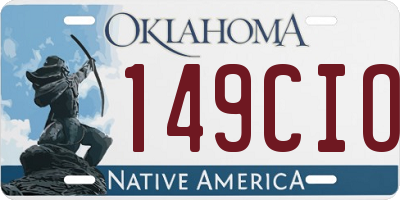 OK license plate 149CIO